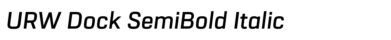 URW Dock SemiBold Italic image